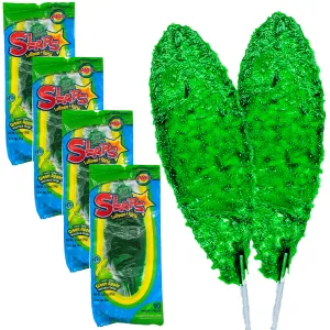 40 Pc Mexican Paletas Lollipops Slaps Green Apple Manzana Flavor Cachetadas Pops