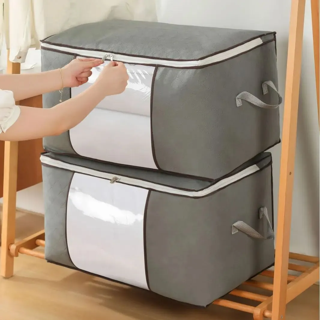 6 Piece Fabric Storage Bags for Organizing Bedroom