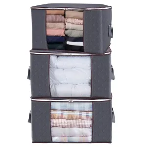 6 Piece Fabric Storage Bags for Organizing Bedroom
