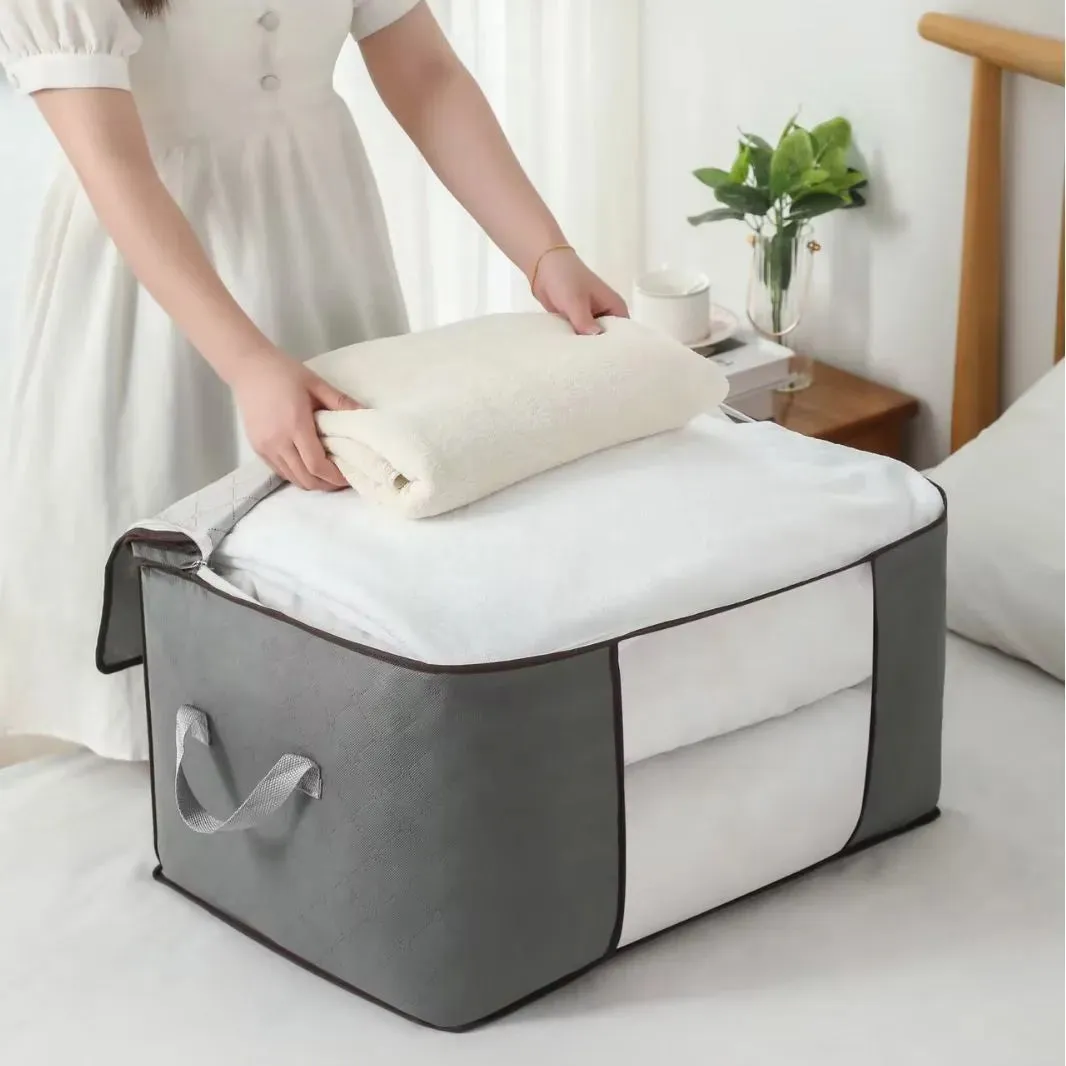 6 Piece Fabric Storage Bags for Organizing Bedroom