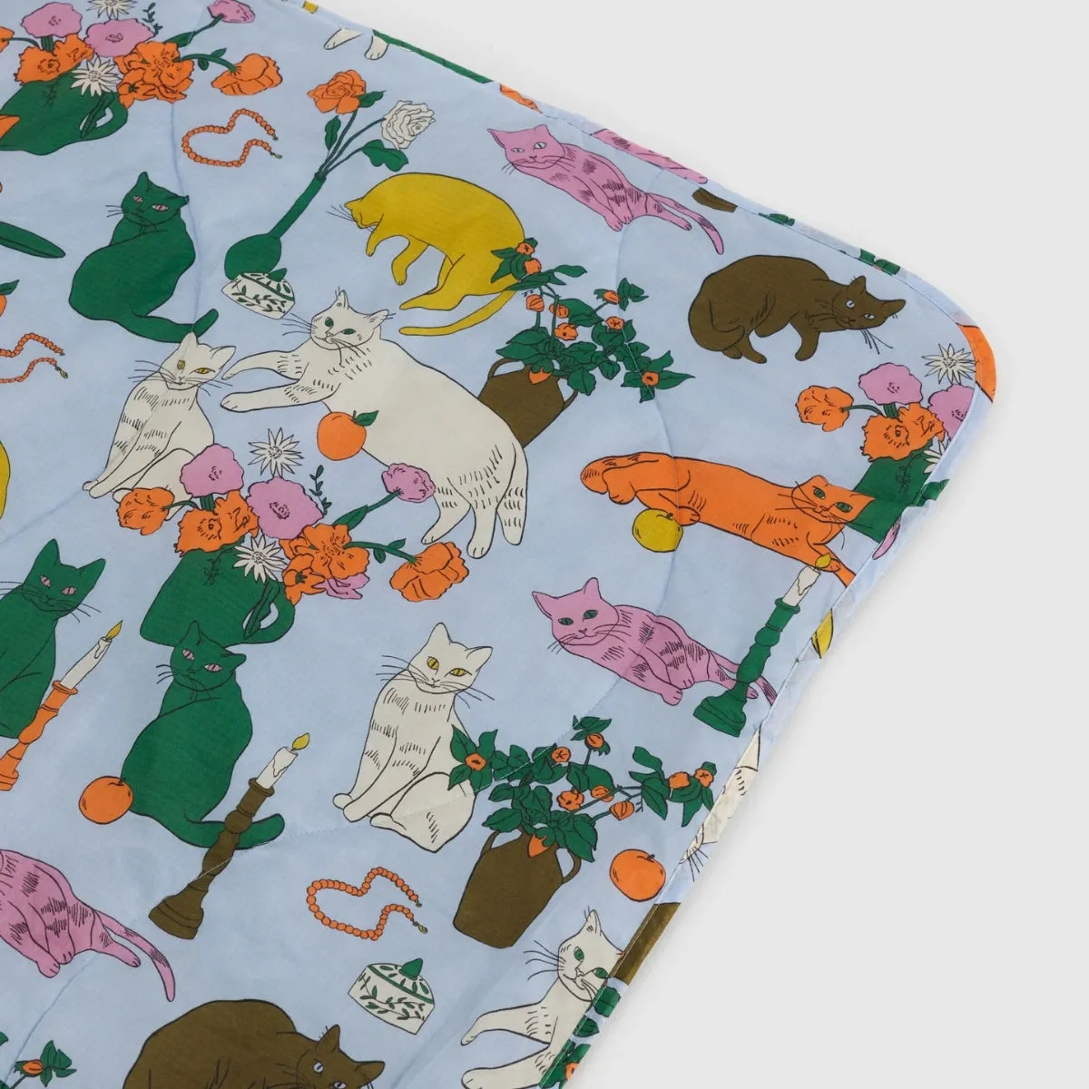 Baggu Puffy Picnic Blanket in Table Cats