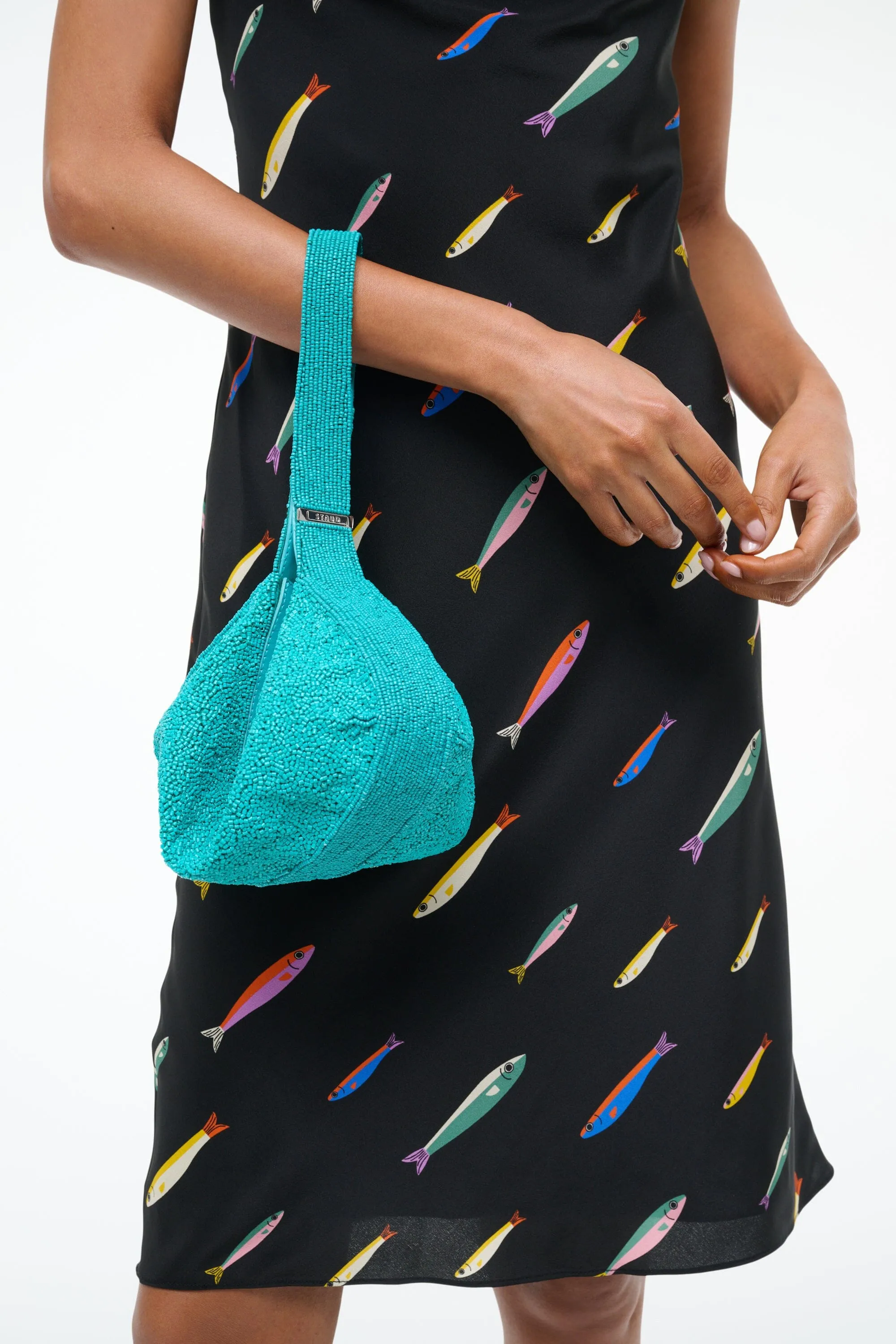 DEMY BEADED SHOULDER BAG | TEAL