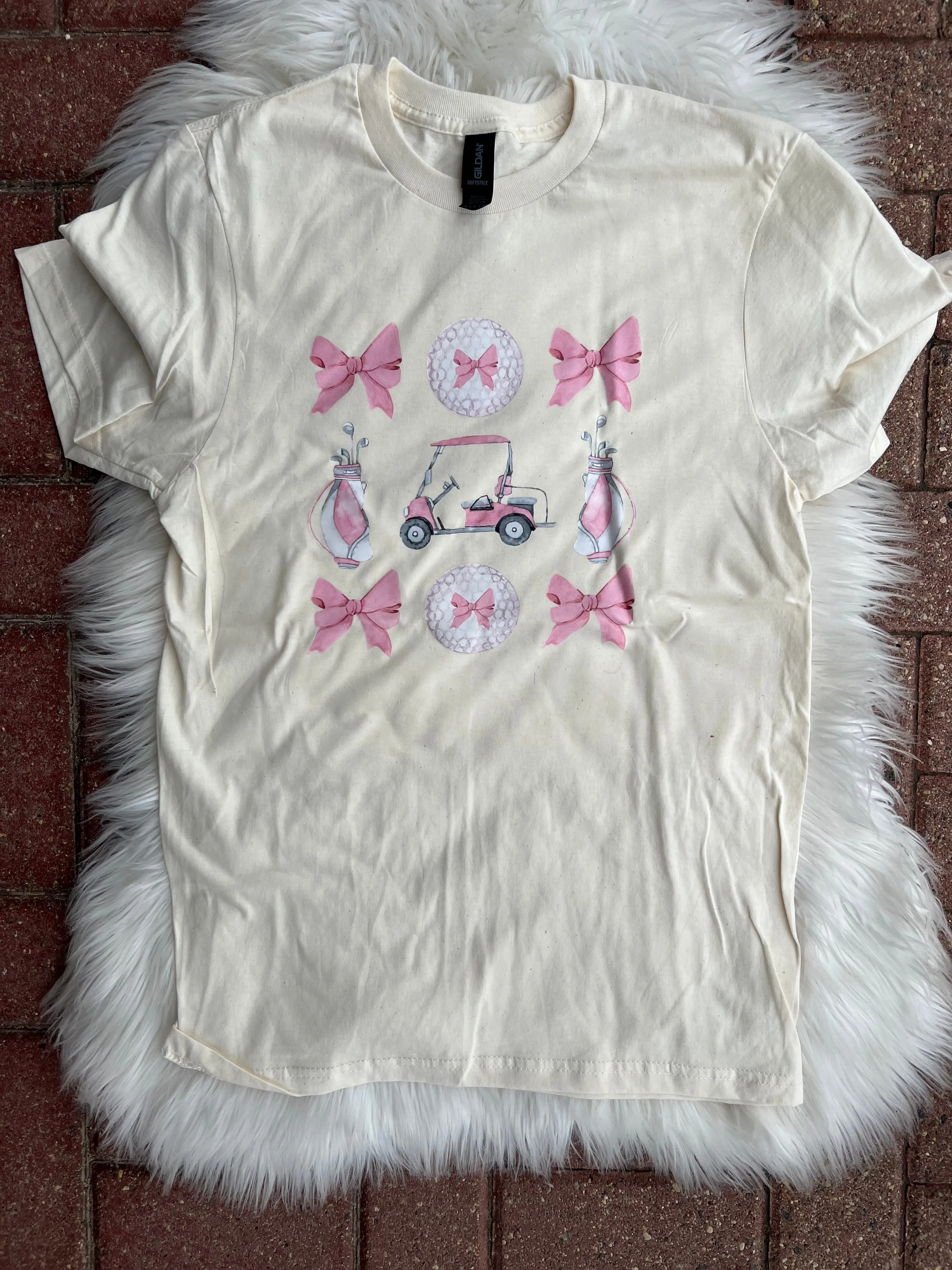 Golf Boujee Pink bow shirts Mom & Me - Kid Size