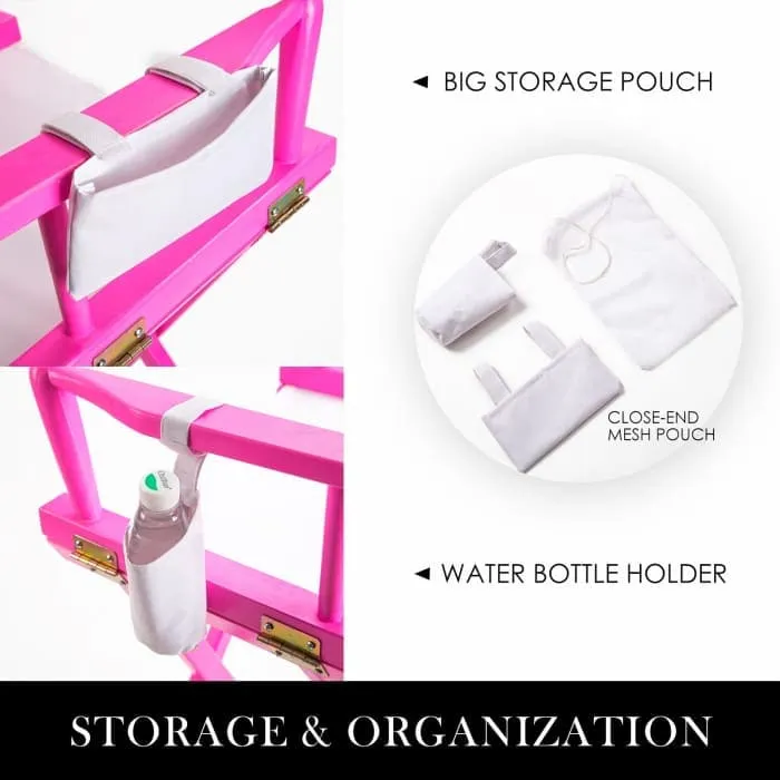 La Bella 2 Set Pink Folding Tall Chair Dark Humor Movie Director 75cm