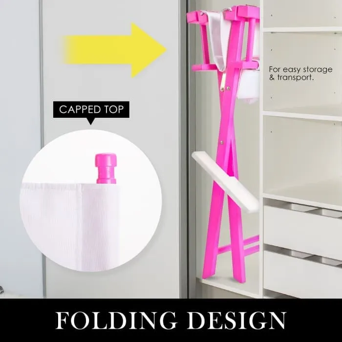 La Bella 2 Set Pink Folding Tall Chair Dark Humor Movie Director 75cm
