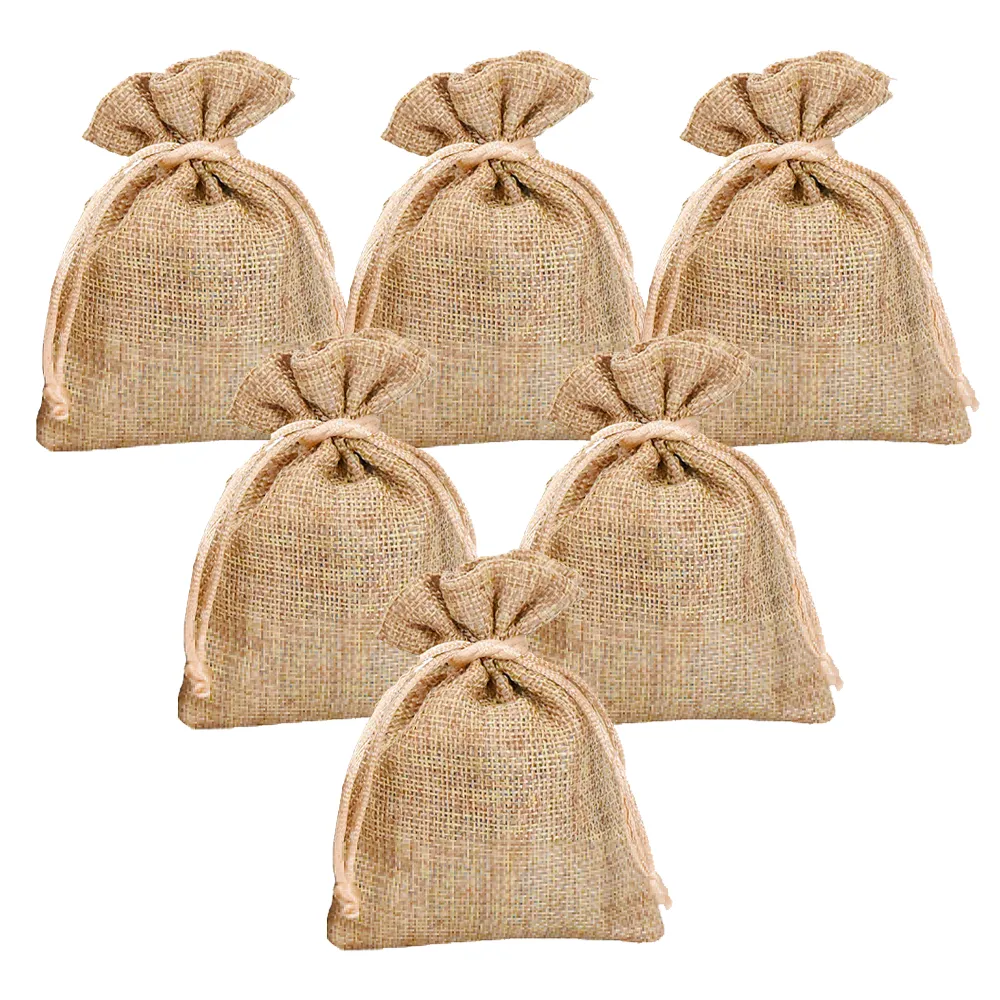Mandala Crafts Burlap Bags with Drawstring - Small Drawstring Pouch Set - Bulk Rustic Linen Burlap Drawstring Bags for Burlap Gift Bags Wedding Party Coffee Candy Favor Bags 20 PCs