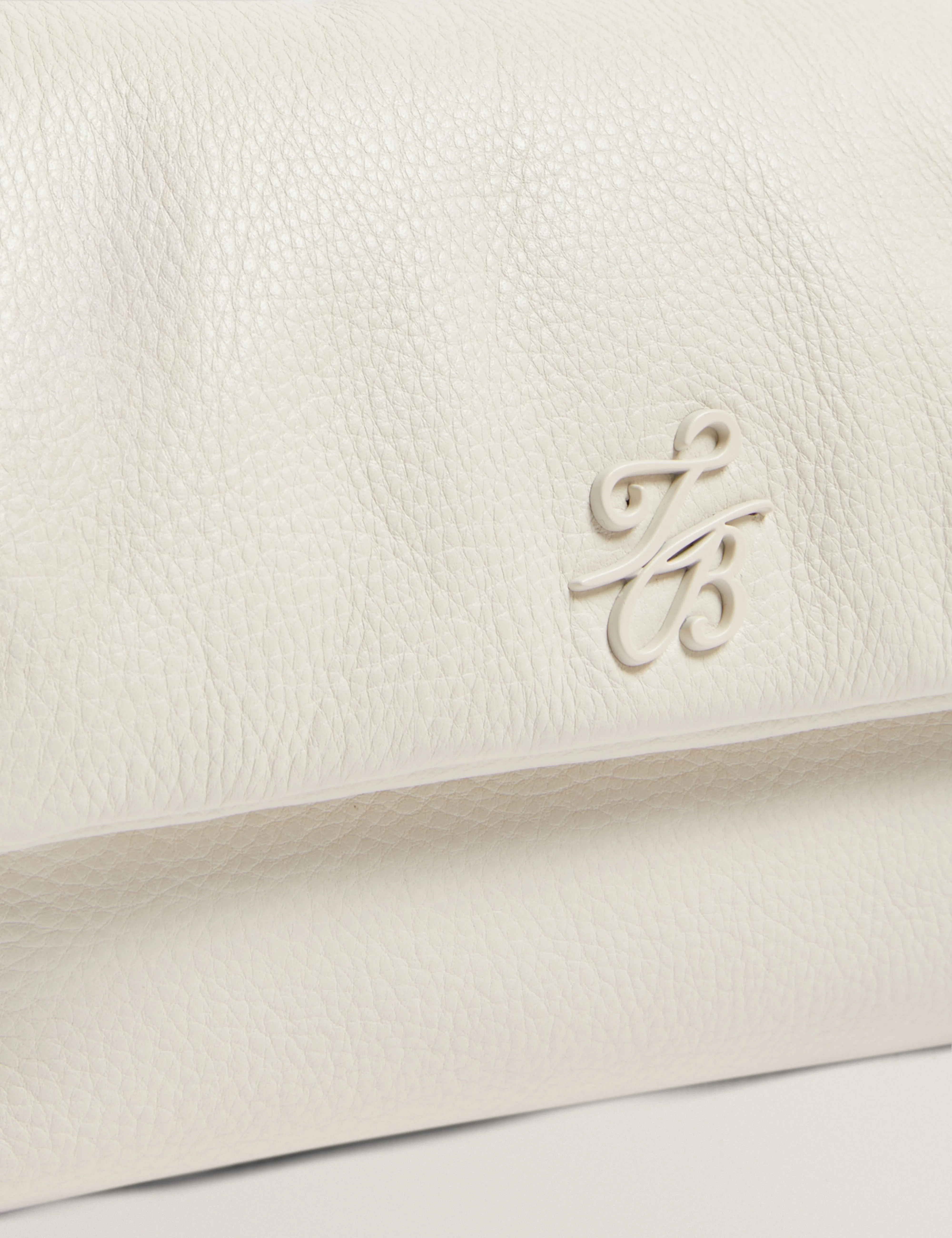 Marrisa Padded Leather Crossbody Bag Ecru