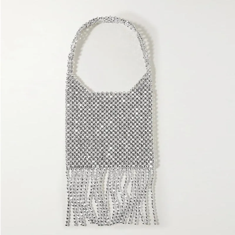 Silver star seed Beaded Bag