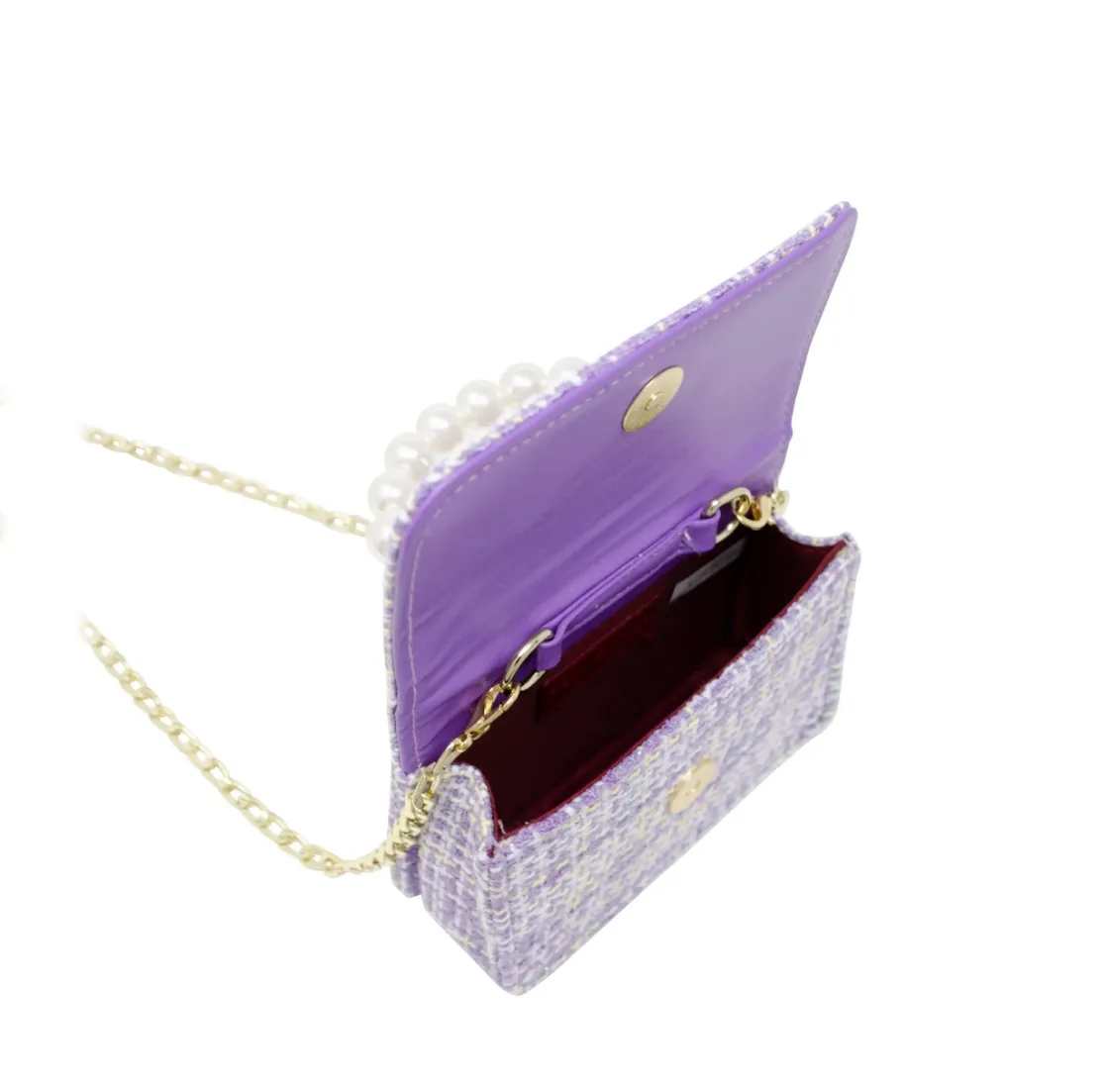 Tweed Pearl Mini Purse