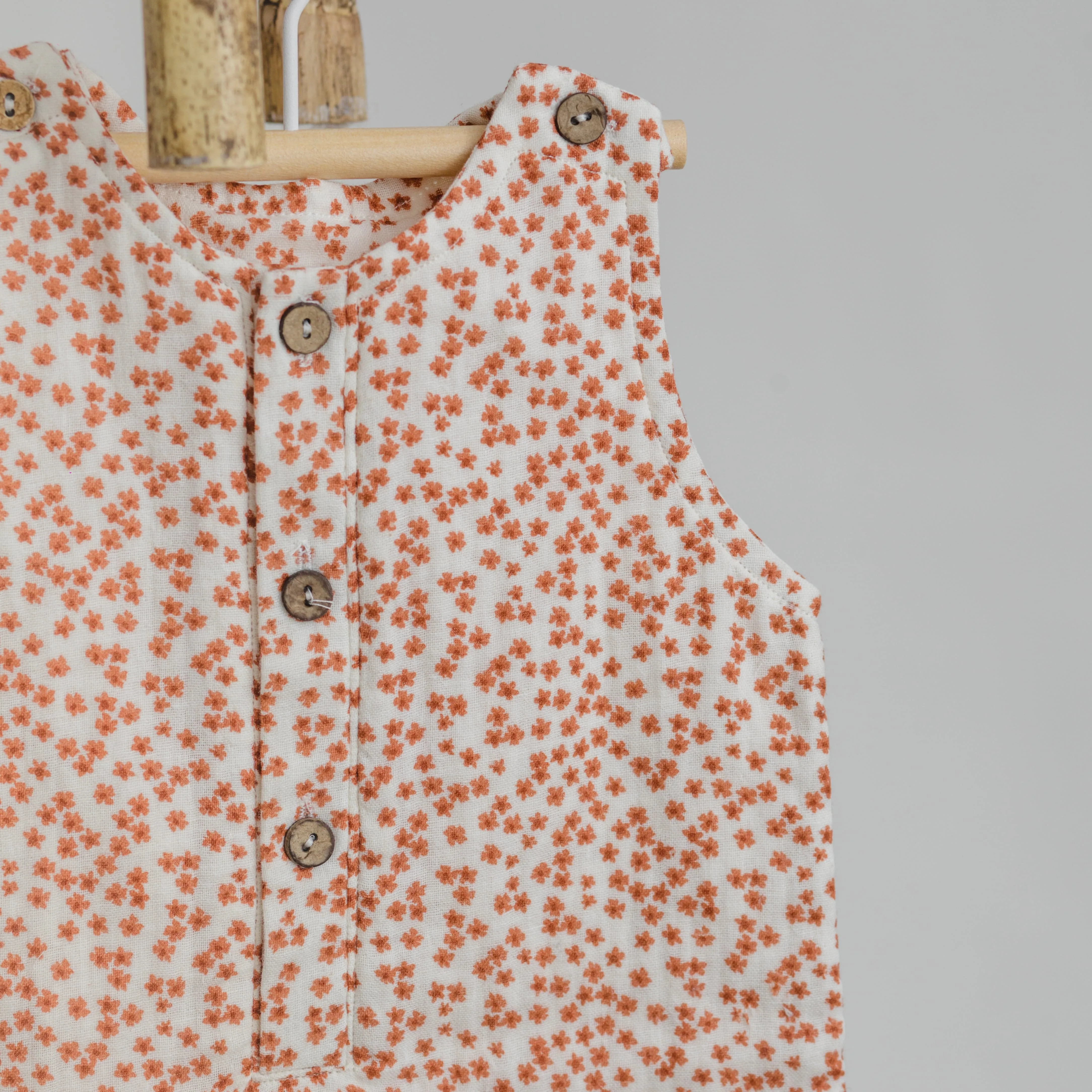 Valley Of Flowers Double Layer Muslin Romper/Jumpsuit/Playsuit