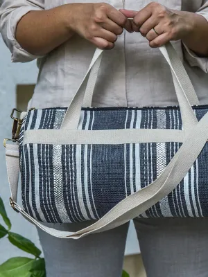 Woven Duffle Bag Black